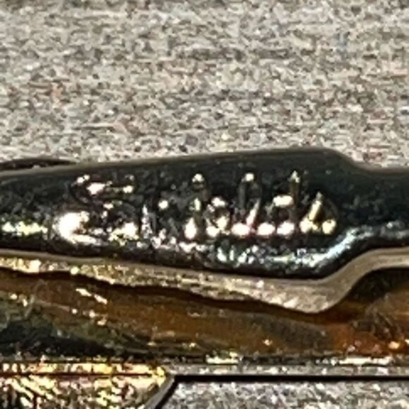 Vintage Shield’s Art Deco Toe Bar Clasp Gold Tone Heritage Old Money Classic - Picture 7 of 7